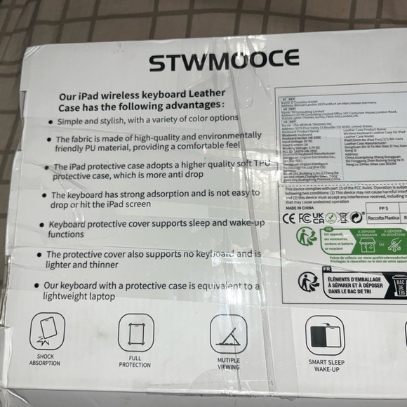 Light blue 11inch wireless keyboard leather case - Picture 6 of 6